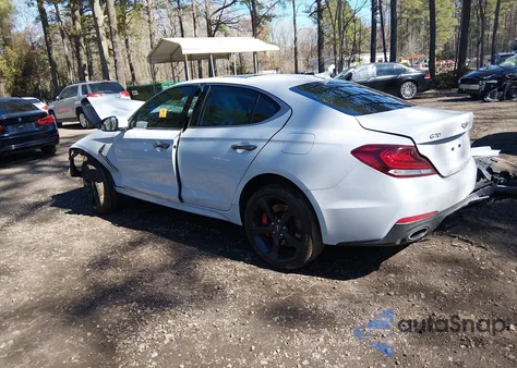2021 Genesis G70 3.3T Awd z USA, uszkodzony, nr VIN KMTG34LE9MU076675